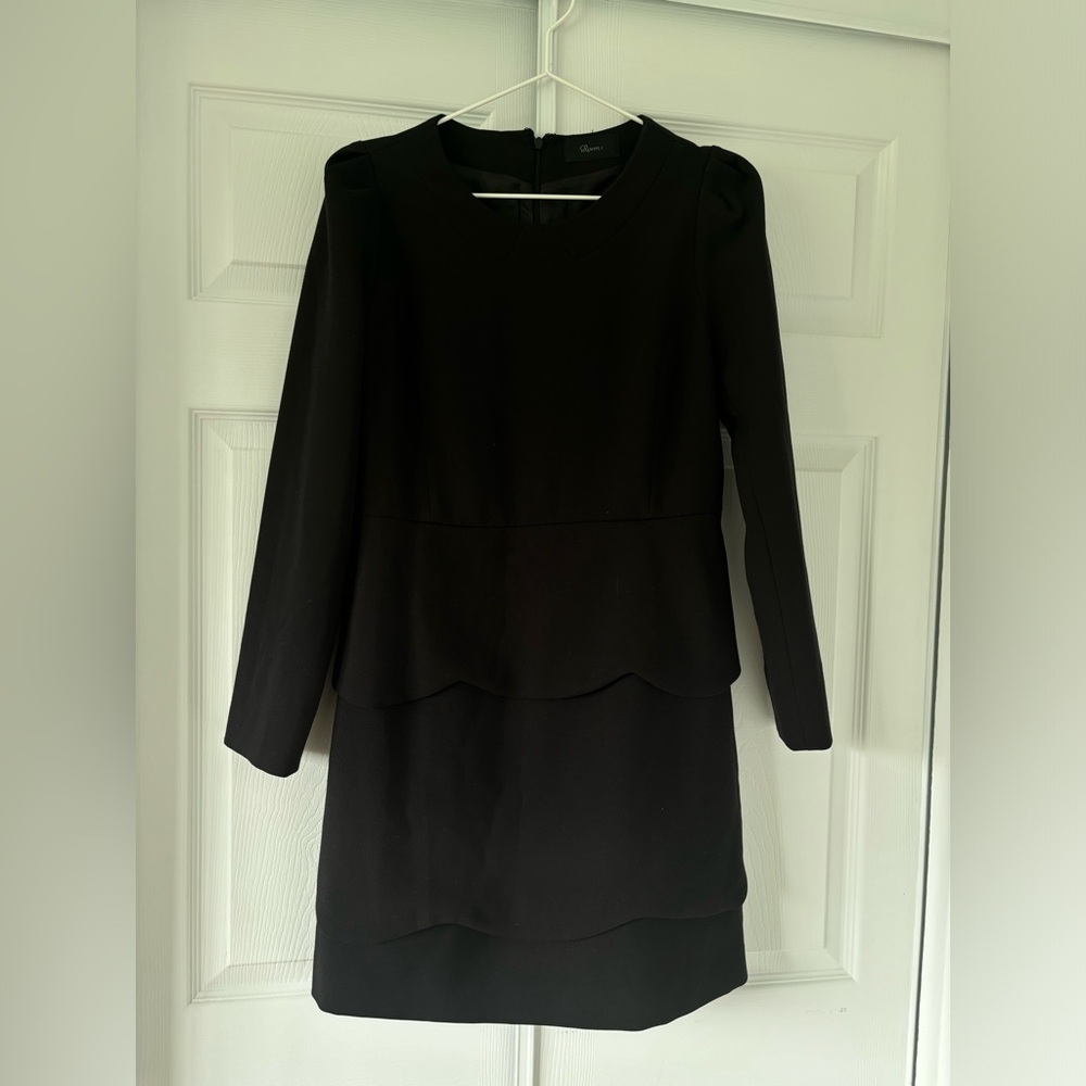 Roem Black Dress Long Sleeve